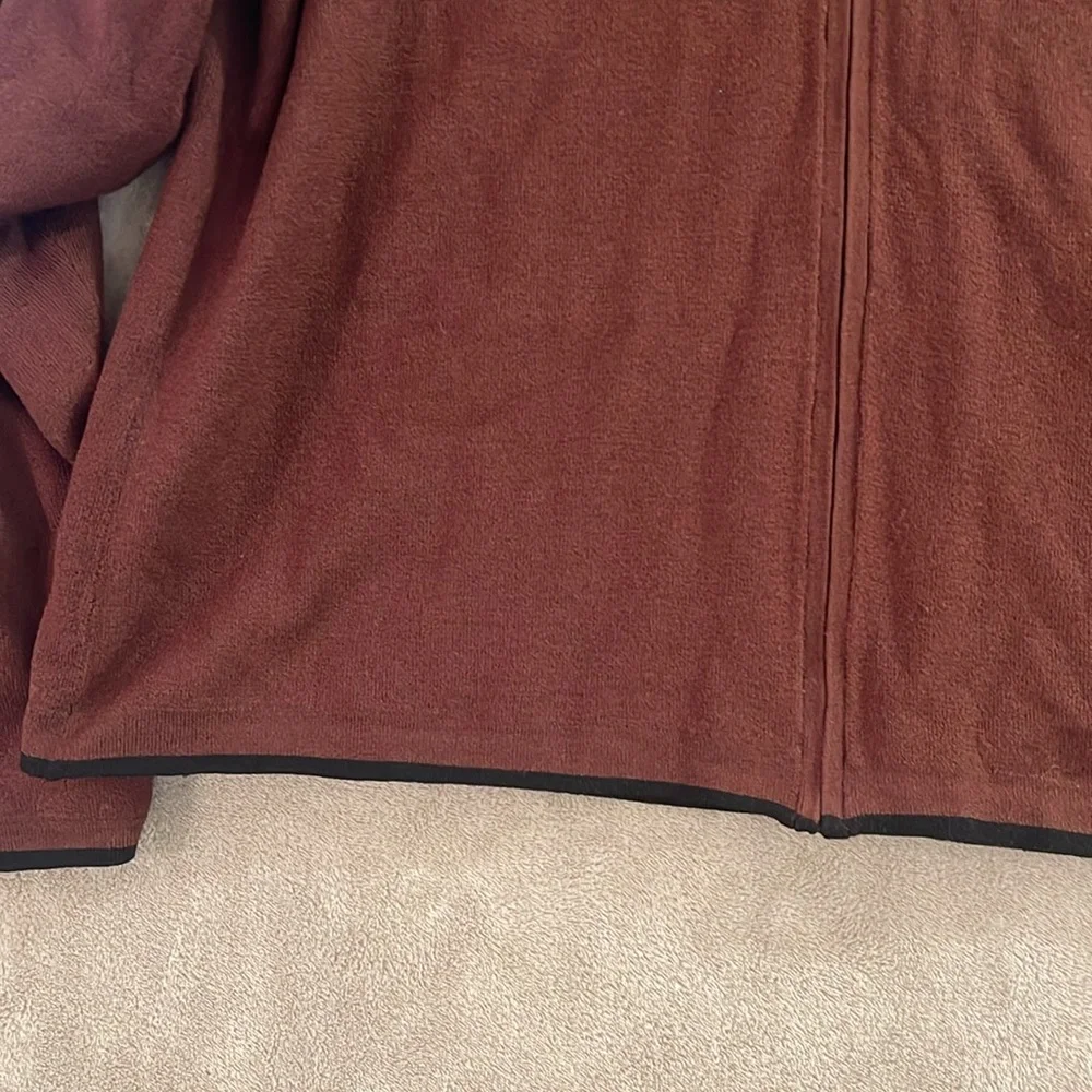 Barry Bricken reversible full zip Cardigan Men’s XL  SILK blend Black &‎ Brown
